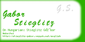 gabor stieglitz business card
